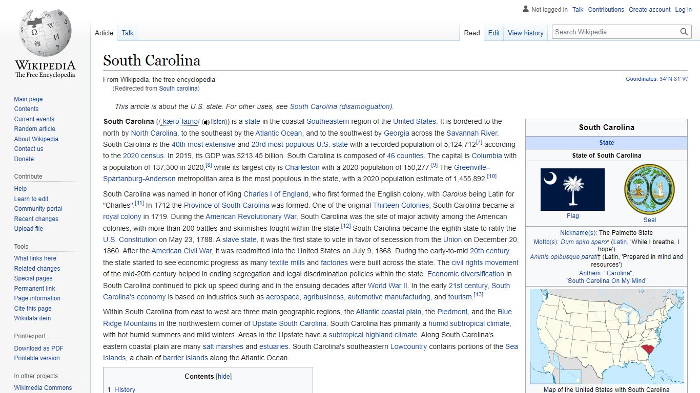 South Carolina - Wikipedia